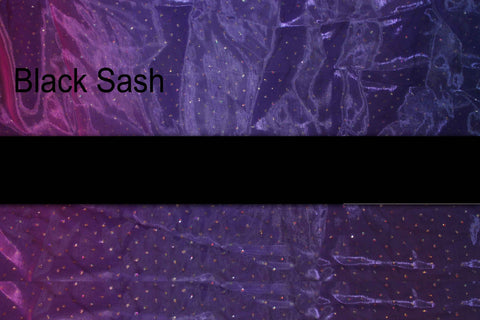 Black - Trimmed Custom Embroidered Sash (4-5 Weeks Production Time [Rush Options Available])