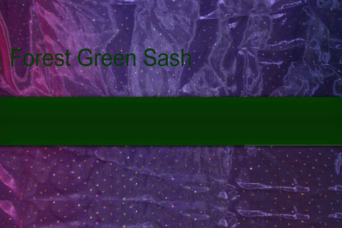 Forest Green - Trimmed Custom Embroidered Sash (4-5 Weeks Production Time [Rush Options Available])