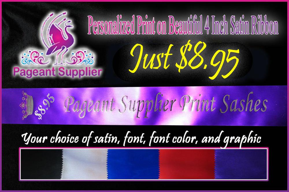 Custom Print Sashes $8.95